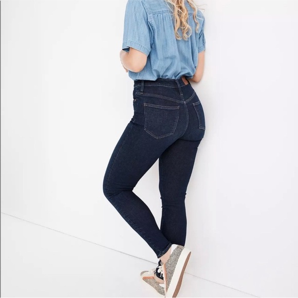 NEW MADEWELL Curvy High-Rise Skinny Jeans in Orland Wash TENCEL Denim Edition 32 - Picture 3 of 15